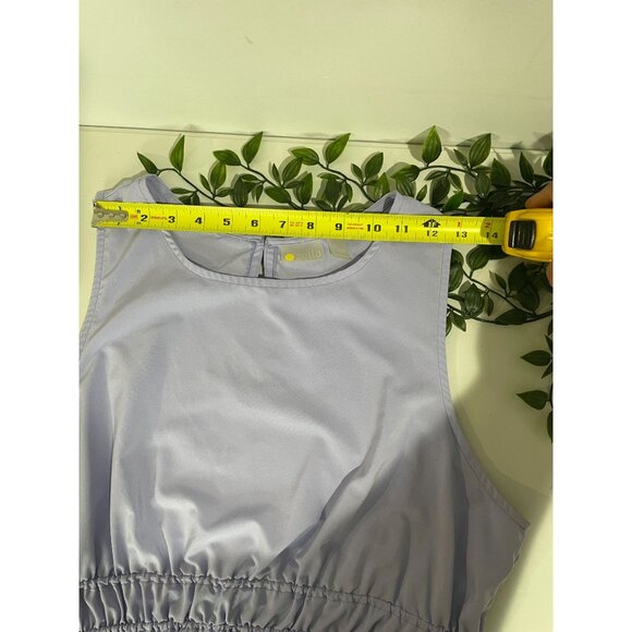 Zella Lavender Sleeveless Midi Dress With Cinched Waist & Pockets Size Large - Picture 11 of 11